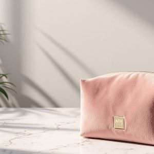 quilted corduroy cosmetic pouch soft texture
